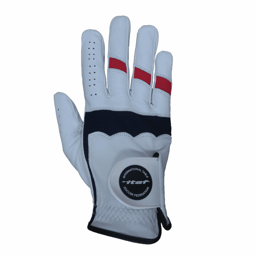 Gant officiel ITSF rouge et bleu homme baby-foot