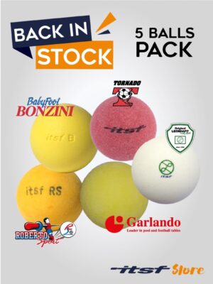 5 balles ITSF RS officielles itsf rs Championnat babyfoot balles baby-foot